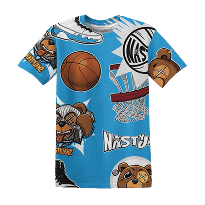 Powder Blue 9s T Shirt Match BER Icon Wallpapers 3D All-Over Print - NastyJamz