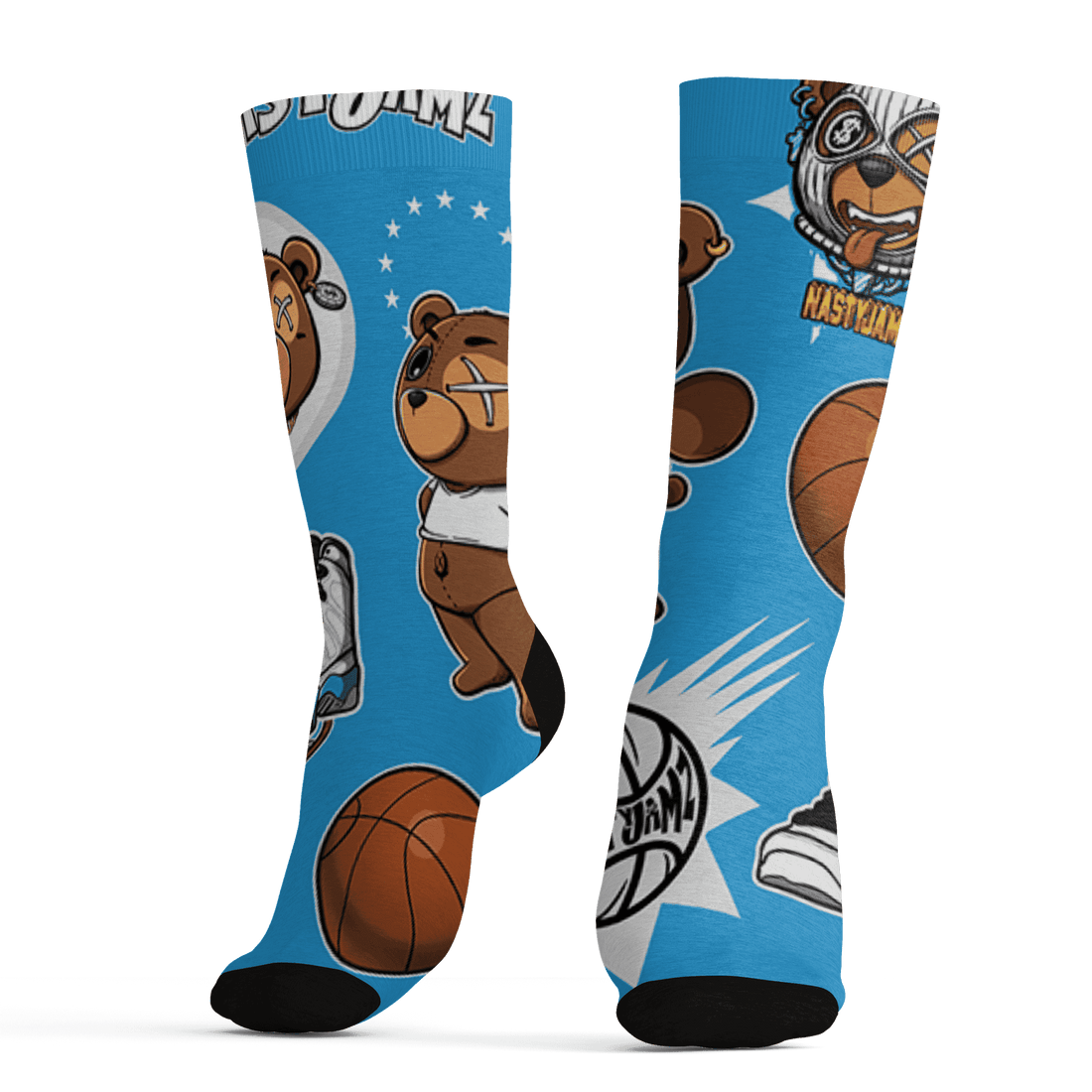 Powder Blue 9s Socks Match BER Icon Wallpapers 3D All-Over Print - NastyJamz