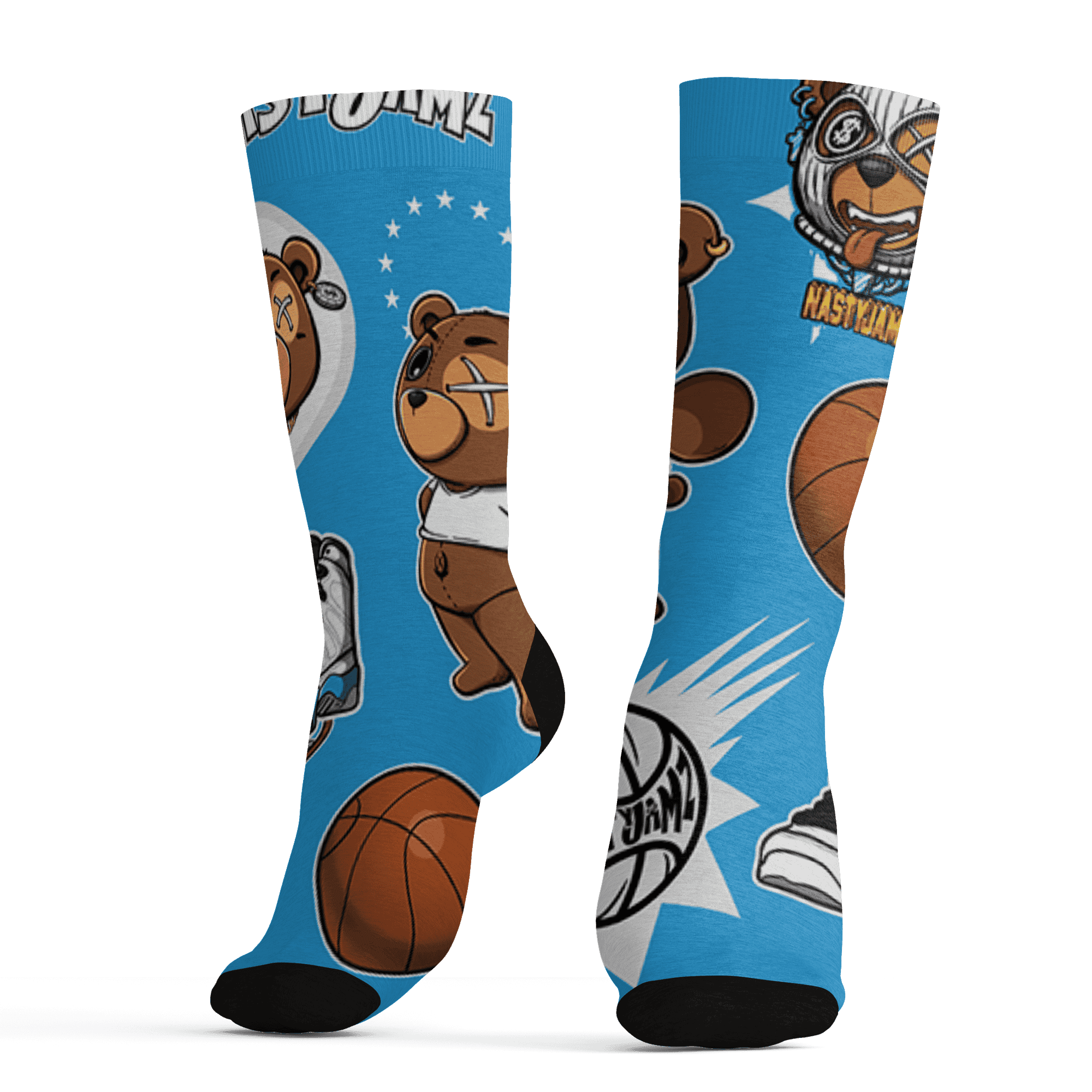 Powder Blue 9s Socks Match BER Icon Wallpapers 3D All-Over Print - NastyJamz