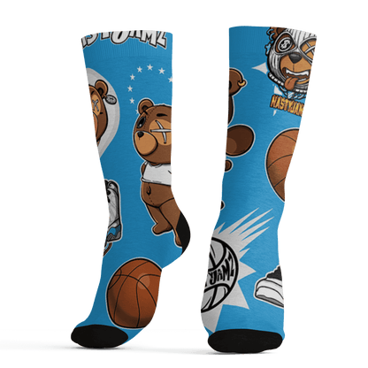 Powder Blue 9s Socks Match BER Icon Wallpapers 3D All-Over Print - NastyJamz