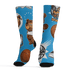 Powder Blue 9s Socks Match BER Icon Wallpapers 3D All-Over Print - NastyJamz