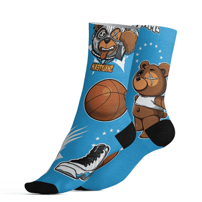 Powder Blue 9s Socks Match BER Icon Wallpapers 3D All-Over Print - NastyJamz