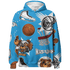 Powder Blue 9s Hoodie Match BER Icon Wallpapers 3D All-Over Print - NastyJamz