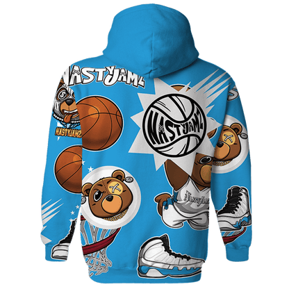 Powder Blue 9s Hoodie Match BER Icon Wallpapers 3D All-Over Print - NastyJamz