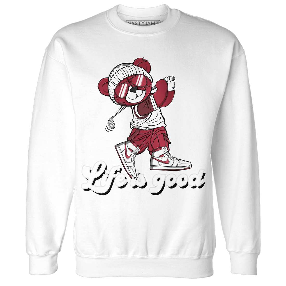 High 85 Metallic Burgundy 1s Sweatshirt Match BER Like Golf - NastyJamz