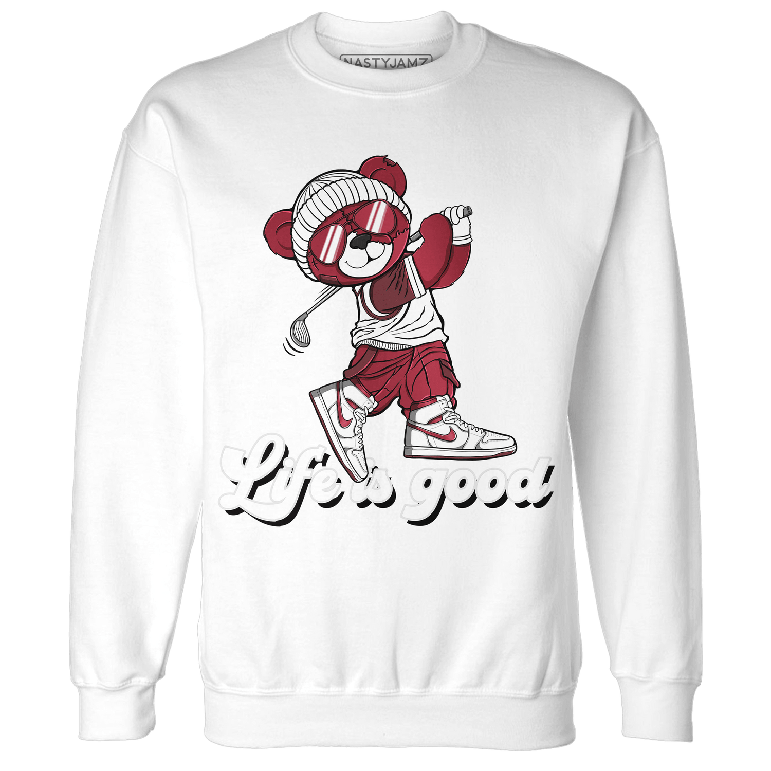 High 85 Metallic Burgundy 1s Sweatshirt Match BER Like Golf - NastyJamz