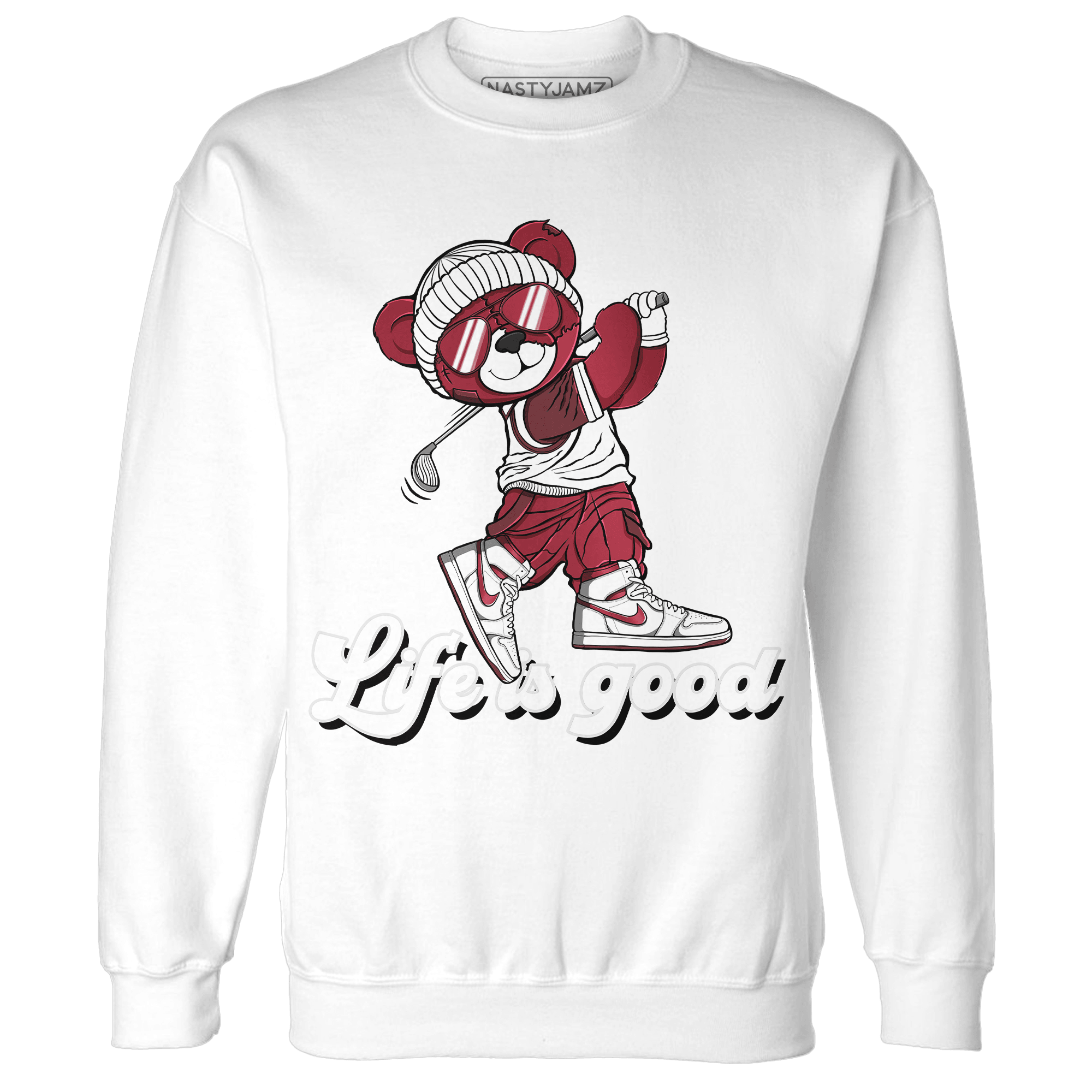 High 85 Metallic Burgundy 1s Sweatshirt Match BER Like Golf - NastyJamz