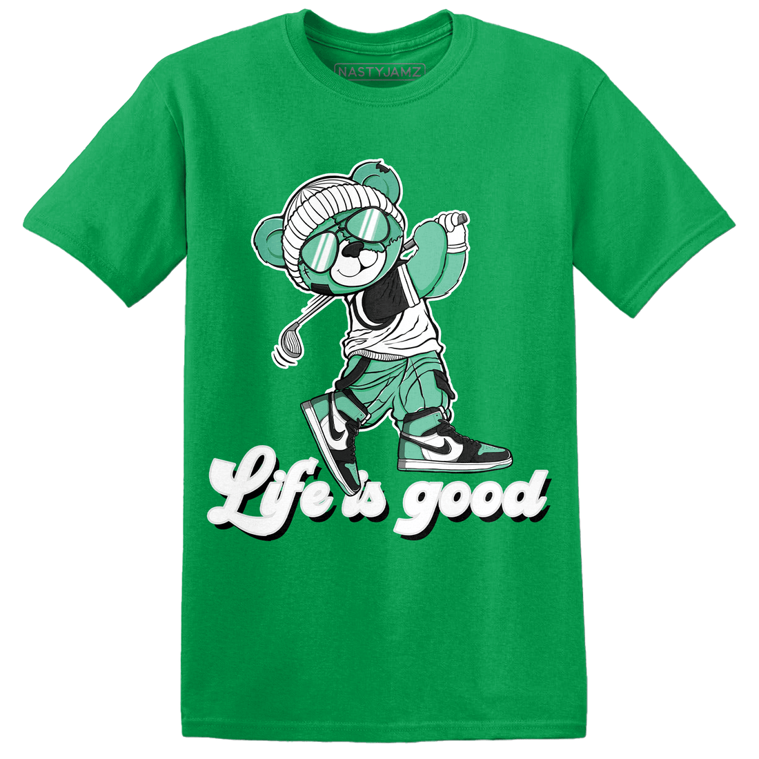 High OG Green Glow 1s T Shirt Match BER Like Golf - NastyJamz
