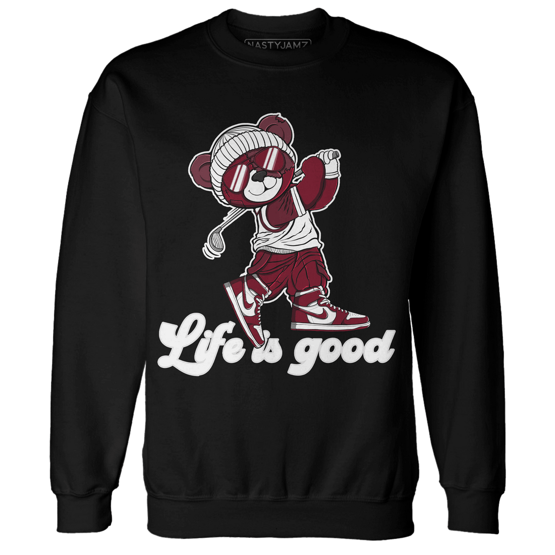 High White Team Red 1s Sweatshirt Match BER Like Golf - NastyJamz
