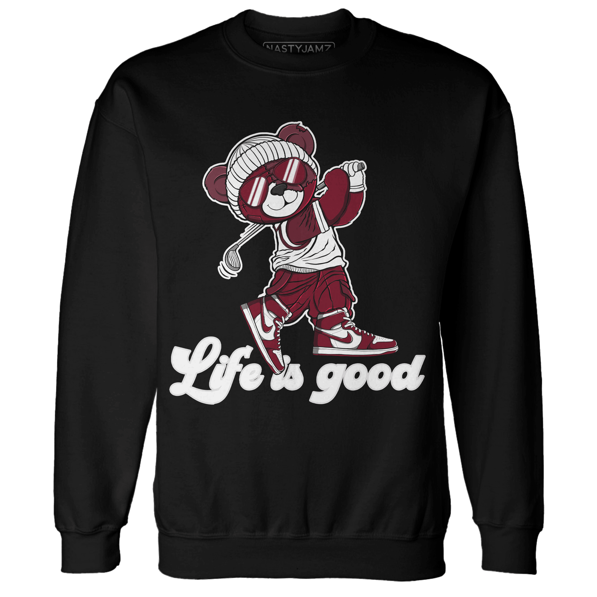 High White Team Red 1s Sweatshirt Match BER Like Golf - NastyJamz