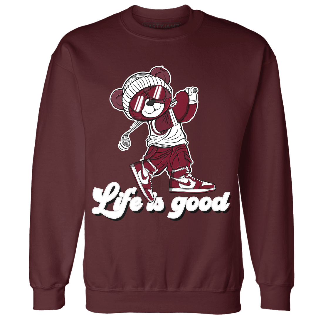 High White Team Red 1s Sweatshirt Match BER Like Golf - NastyJamz