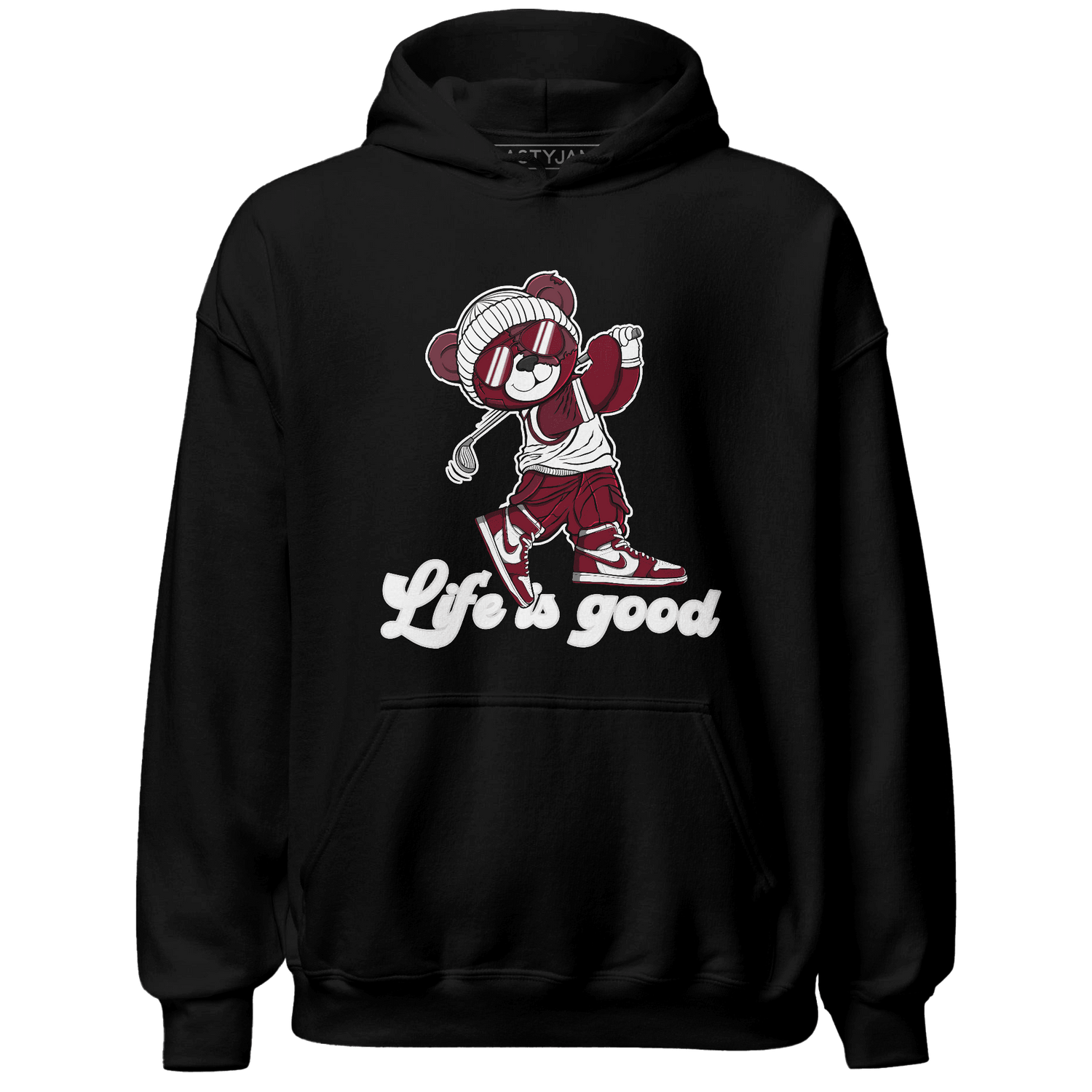 High White Team Red 1s Hoodie Match BER Like Golf - NastyJamz