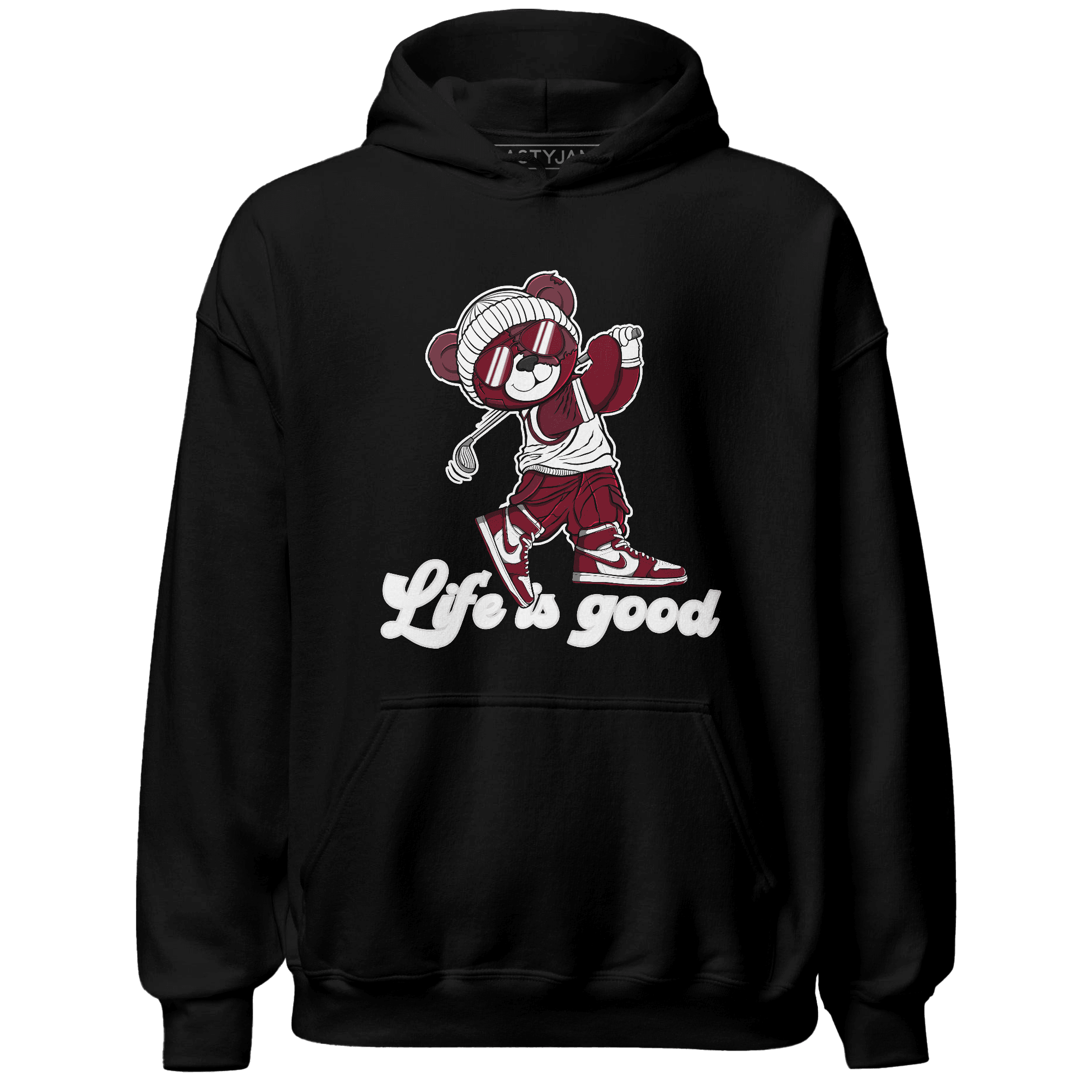 High White Team Red 1s Hoodie Match BER Like Golf - NastyJamz