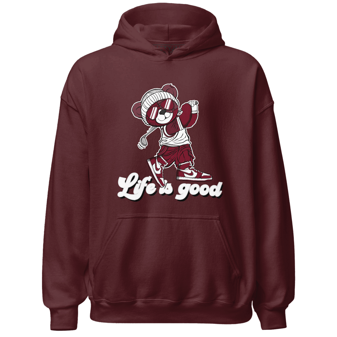 High White Team Red 1s Hoodie Match BER Like Golf - NastyJamz