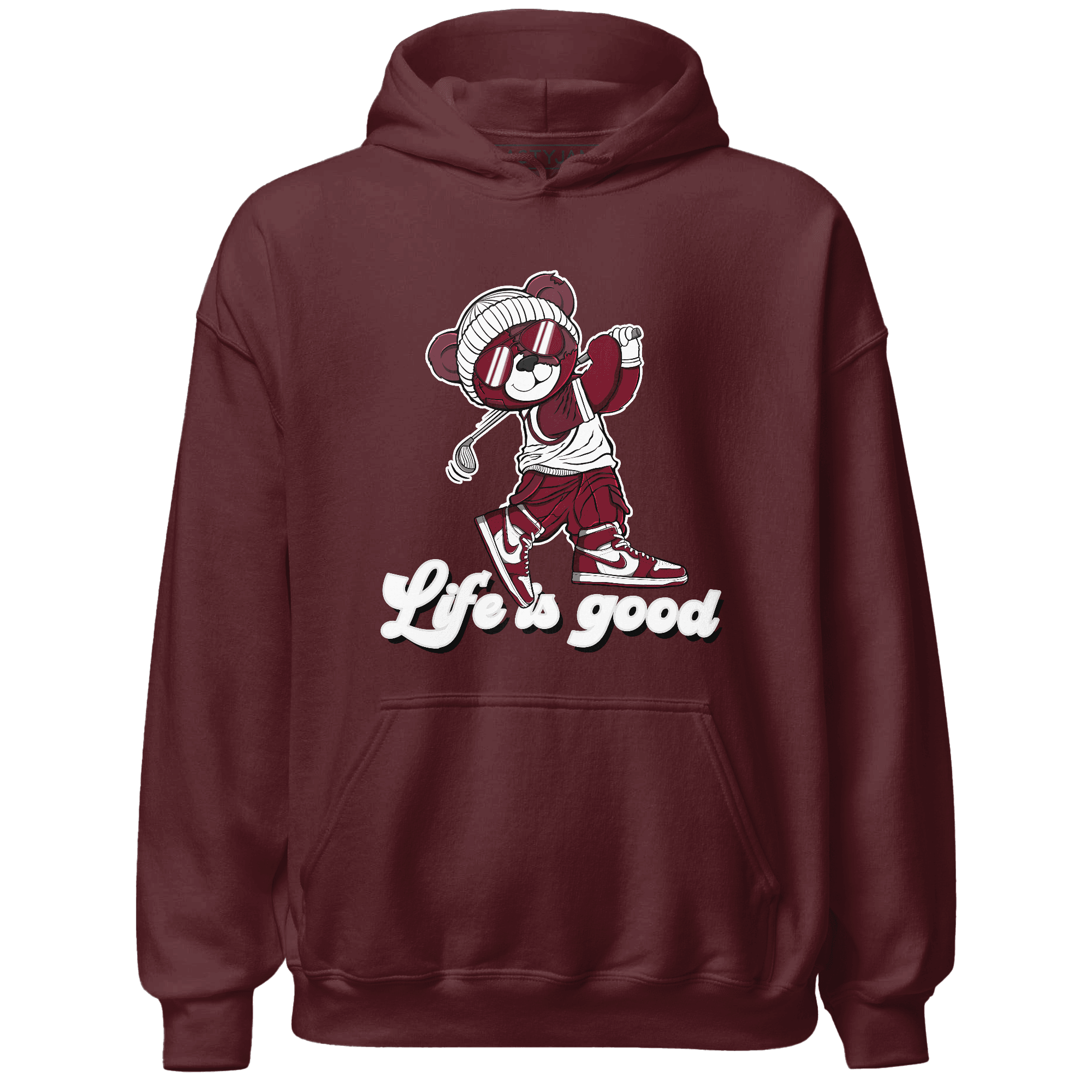 High White Team Red 1s Hoodie Match BER Like Golf - NastyJamz