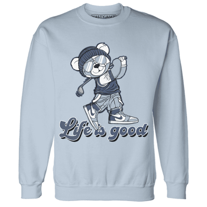 Mid Diffused Blue Grey 1s Sweatshirt Match BER Like Golf - NastyJamz