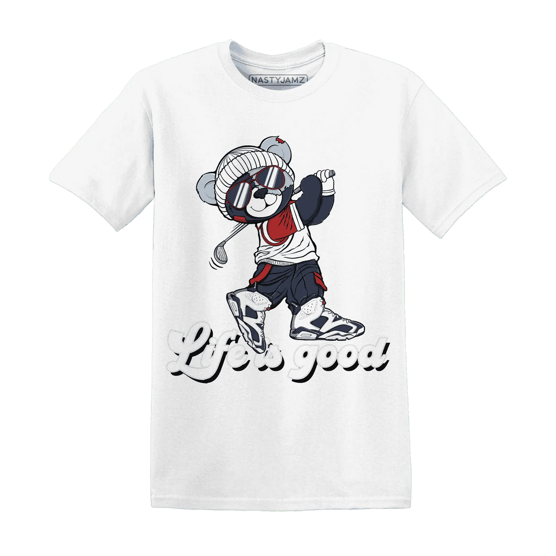 White-Navy-6s-T-Shirt-Match-BER-Like-Golf