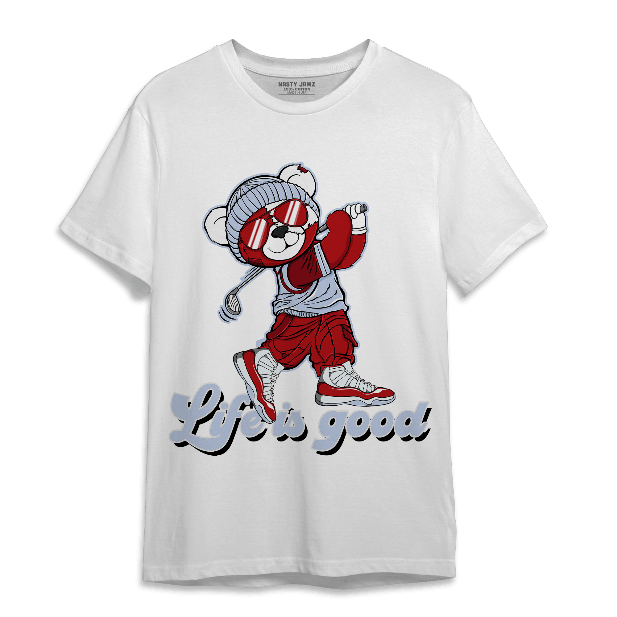 Cherry 11s T Shirt Match BER Like Golf - NastyJamz