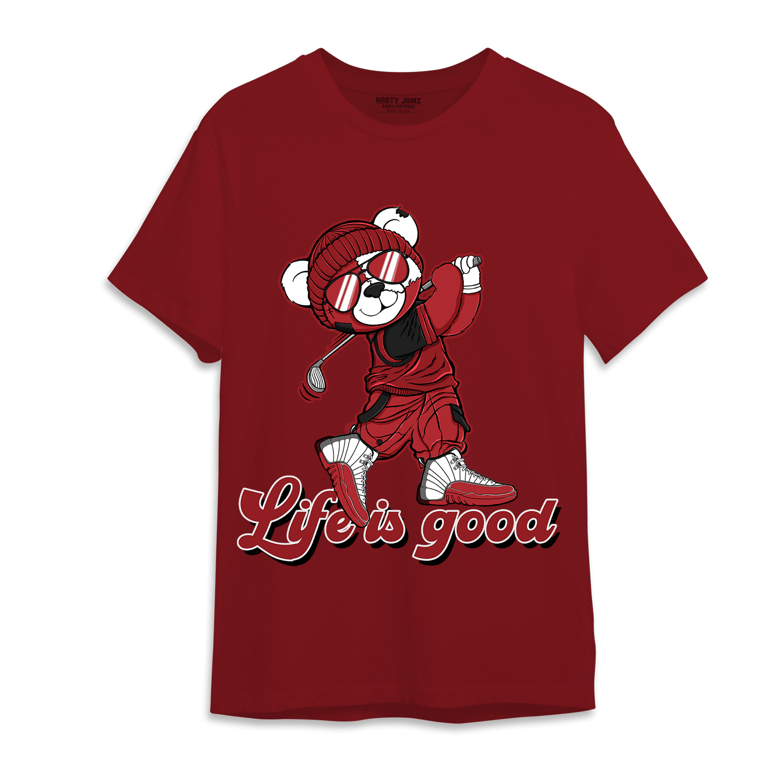 Cherry 12s T Shirt Match BER Like Golf - NastyJamz