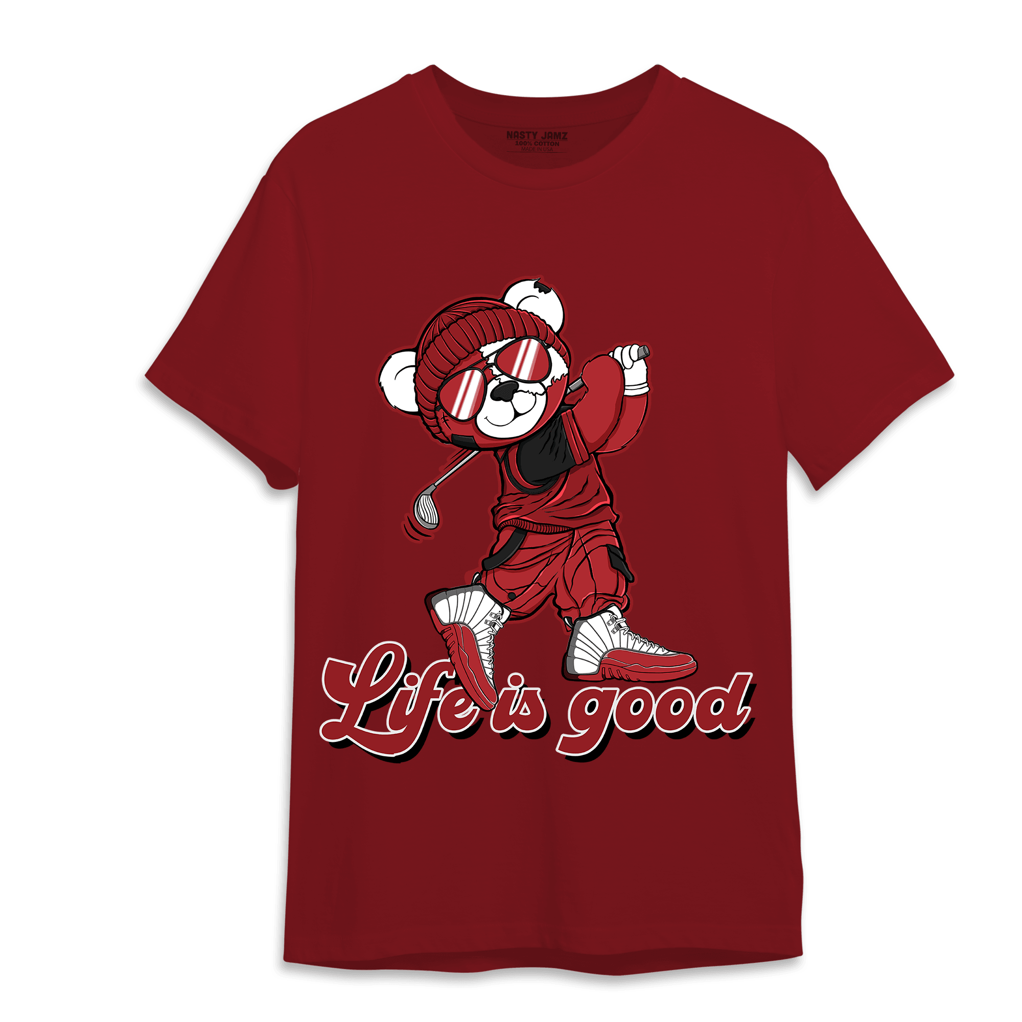 Cherry 12s T Shirt Match BER Like Golf - NastyJamz