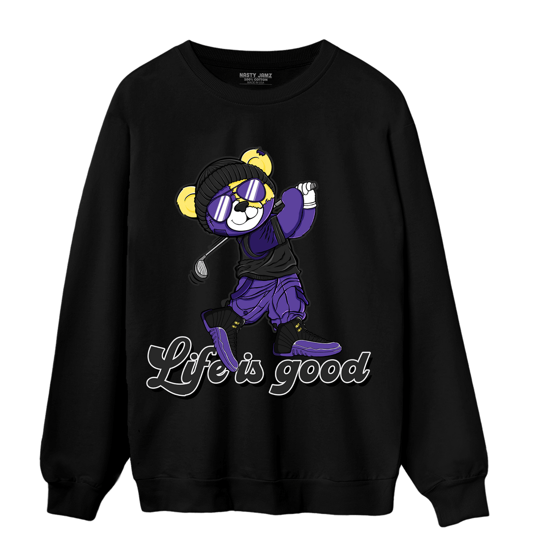 Field Purple 12s Sweatshirt Match BER Like Golf - NastyJamz