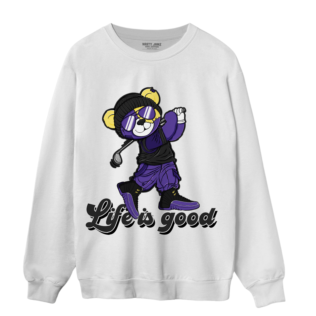 Field Purple 12s Sweatshirt Match BER Like Golf - NastyJamz