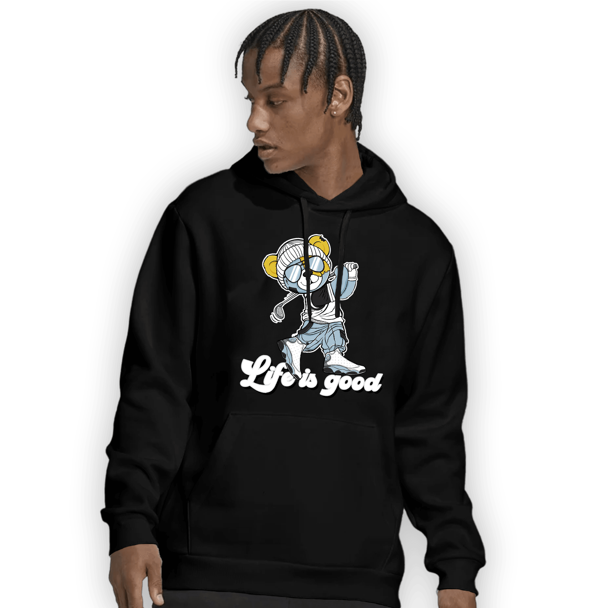 Blue Grey 13s Hoodie Match BER Like Golf - NastyJamz