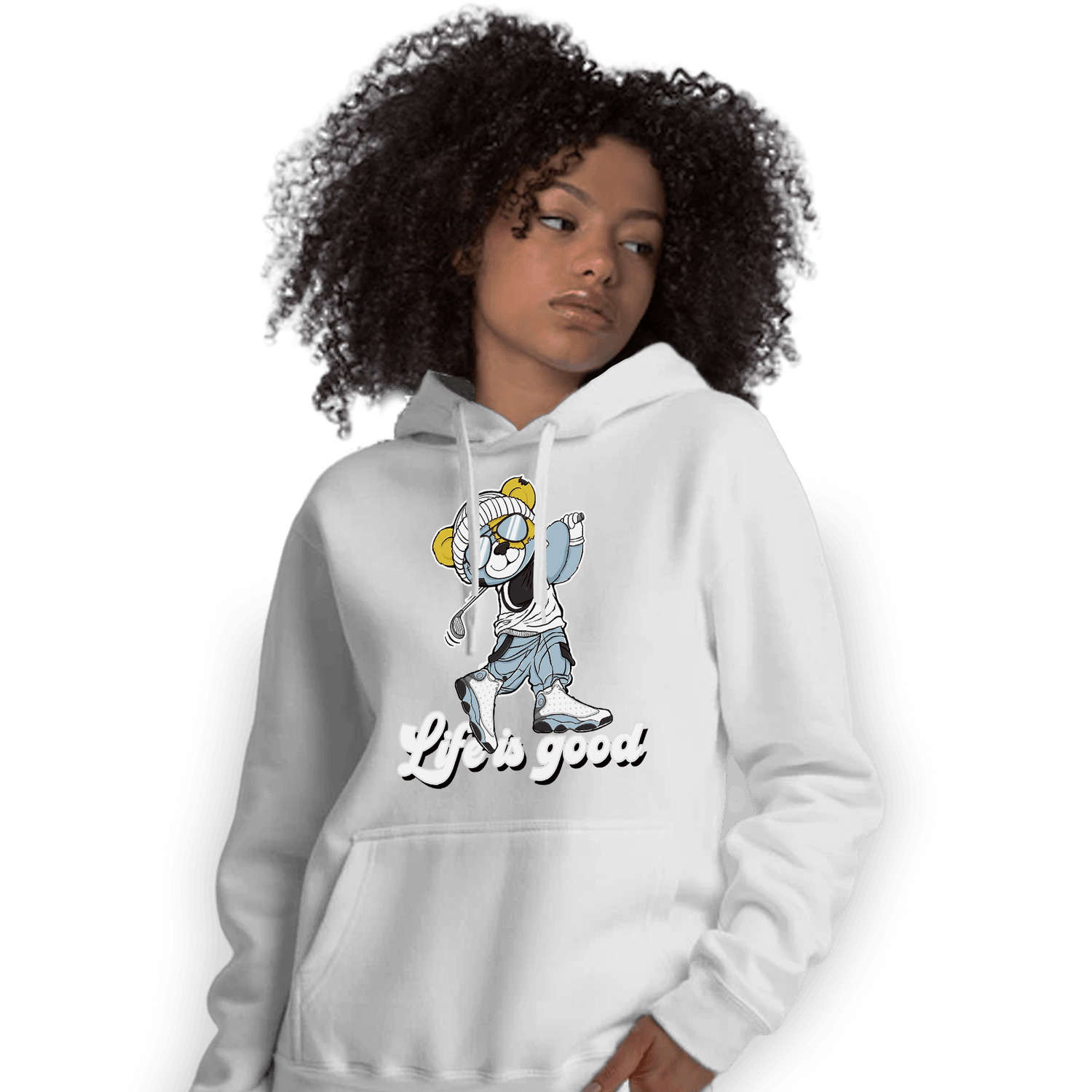 Blue Grey 13s Hoodie Match BER Like Golf - NastyJamz