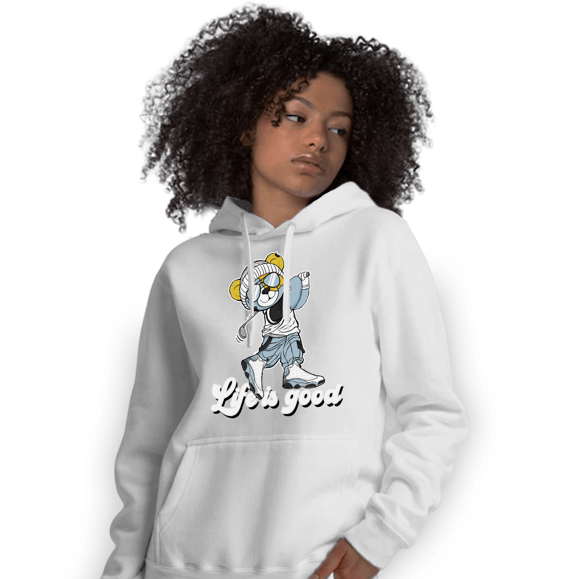 Blue Grey 13s Hoodie Match BER Like Golf - NastyJamz