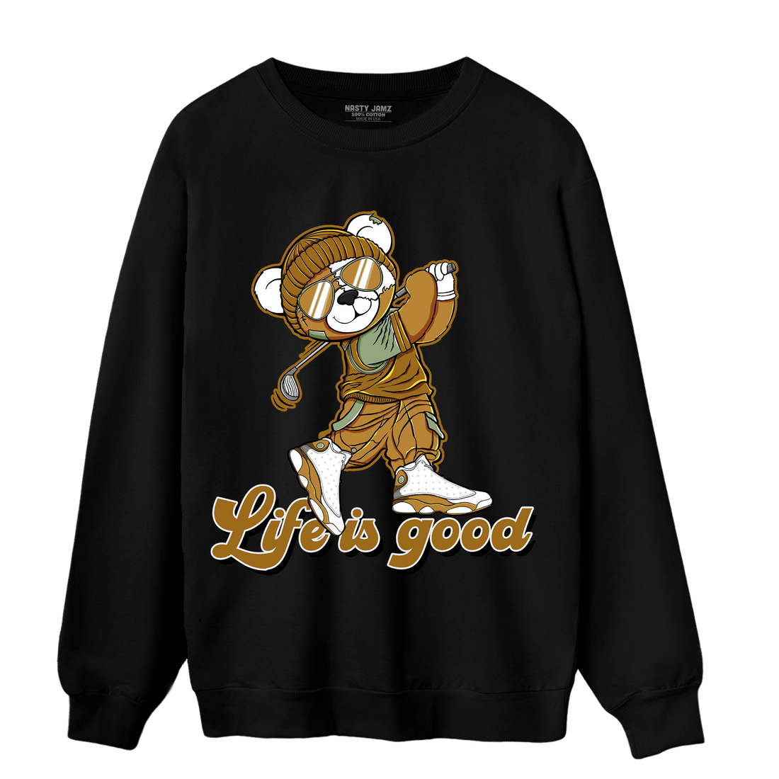 Wheat 13s Sweatshirt Match BER Like Golf - NastyJamz
