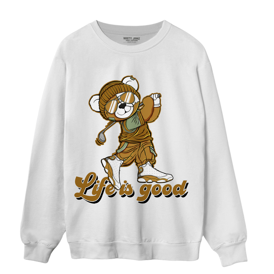Wheat 13s Sweatshirt Match BER Like Golf - NastyJamz