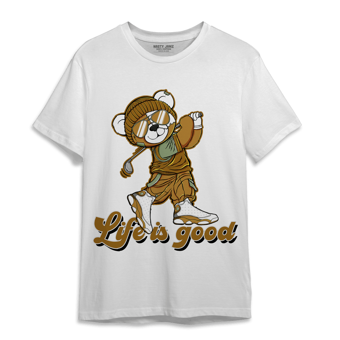 Wheat 13s T Shirt Match BER Like Golf - NastyJamz