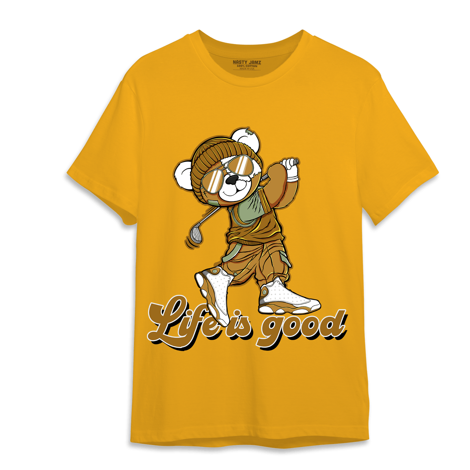 Wheat 13s T Shirt Match BER Like Golf - NastyJamz