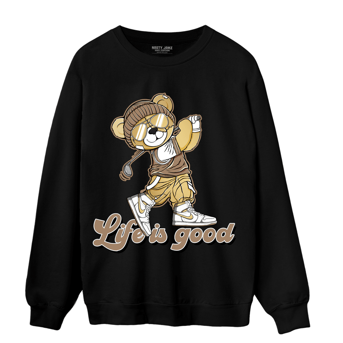 High OG Metallic Gold 1s Sweatshirt Match BER Like Golf - NastyJamz