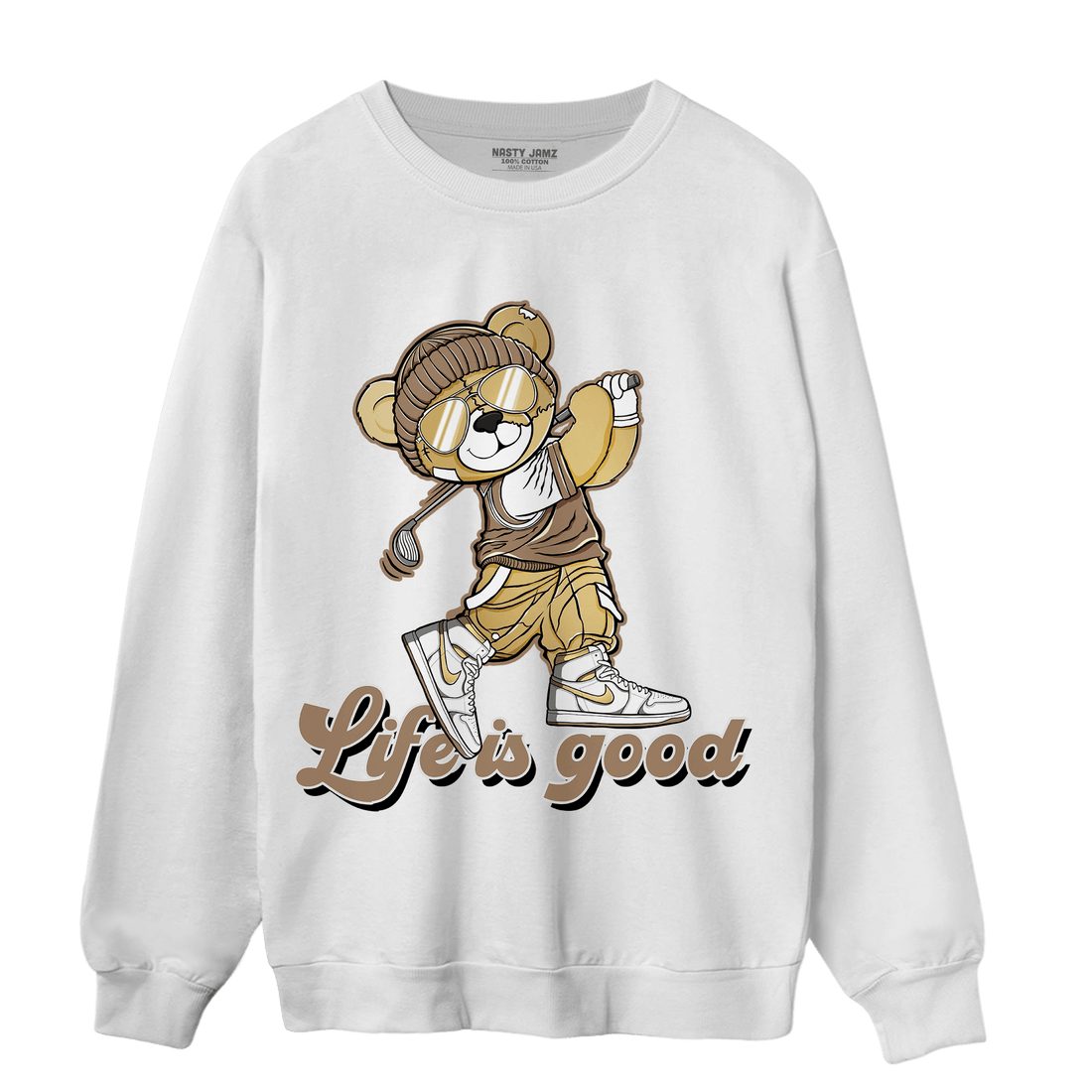 High OG Metallic Gold 1s Sweatshirt Match BER Like Golf - NastyJamz