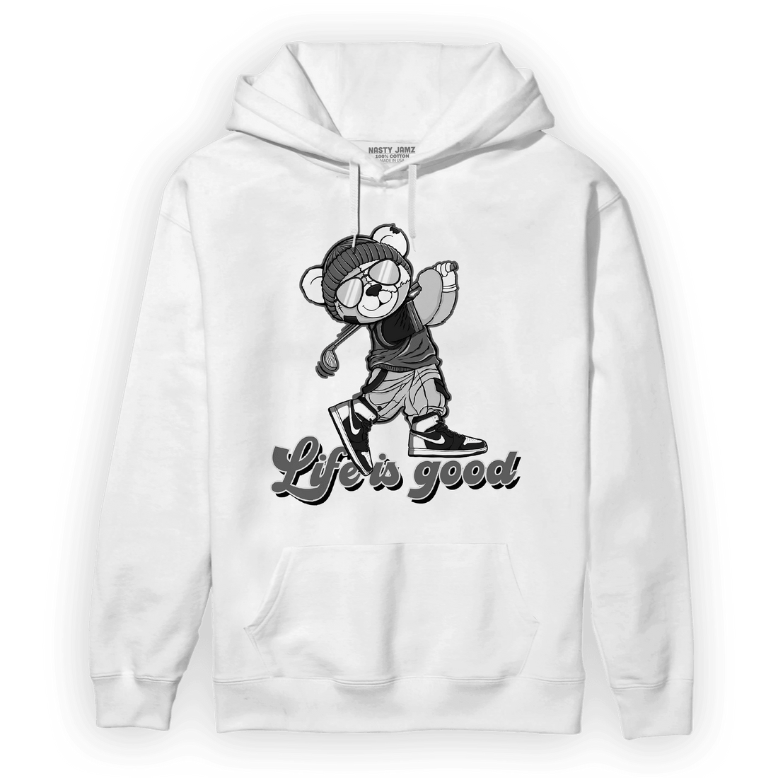 Retro High OG Black White 1s Hoodie Match BER Like Golf - NastyJamz