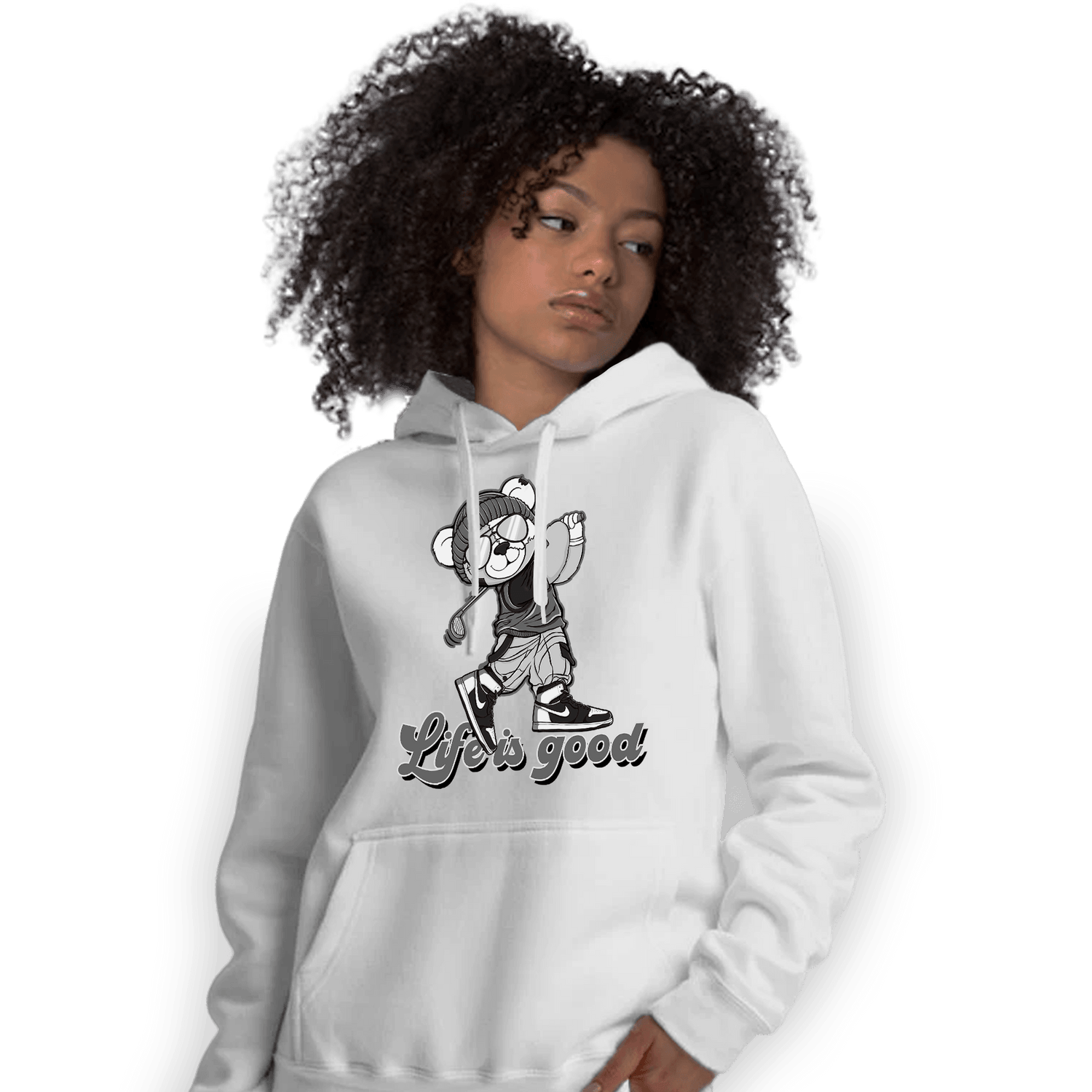 Retro High OG Black White 1s Hoodie Match BER Like Golf - NastyJamz