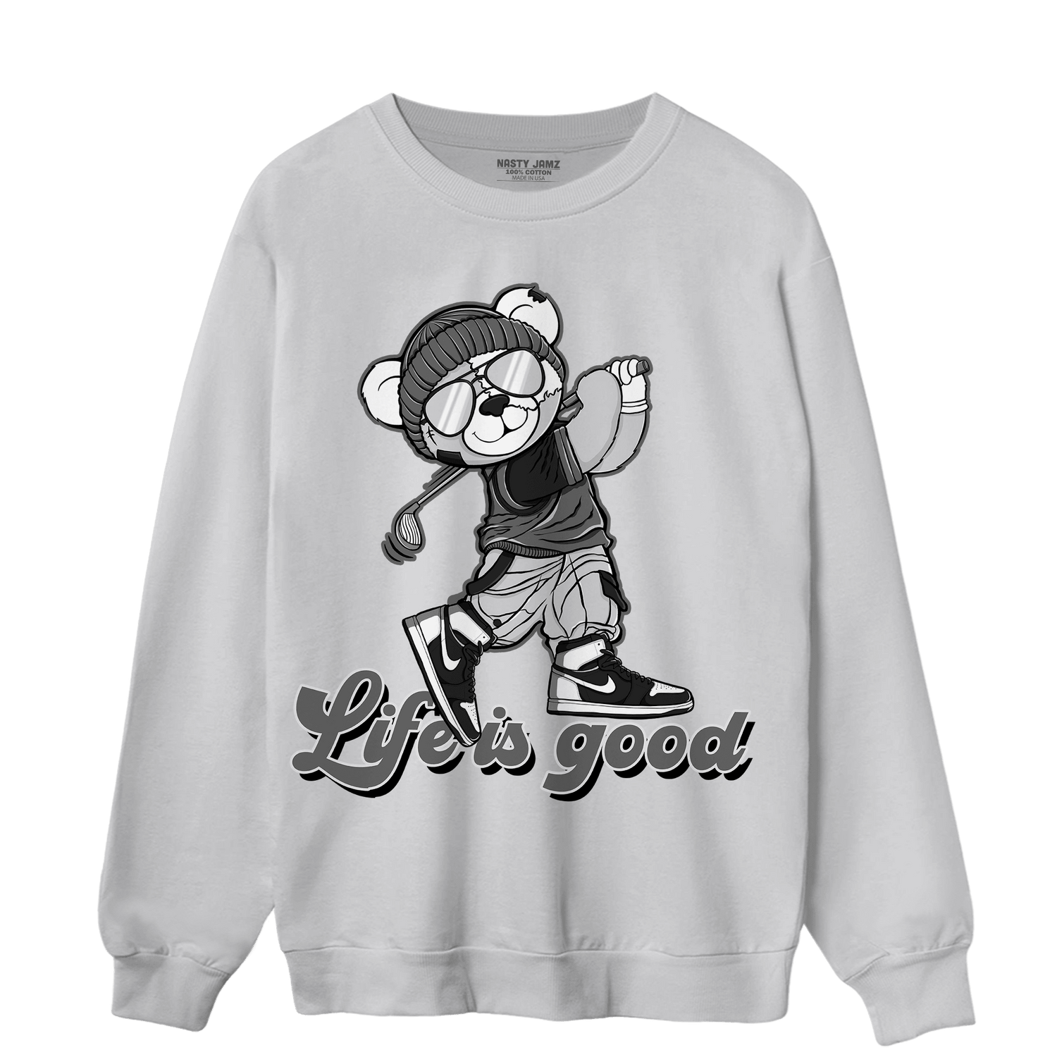 Retro High OG Black White 1s Sweatshirt Match BER Like Golf - NastyJamz