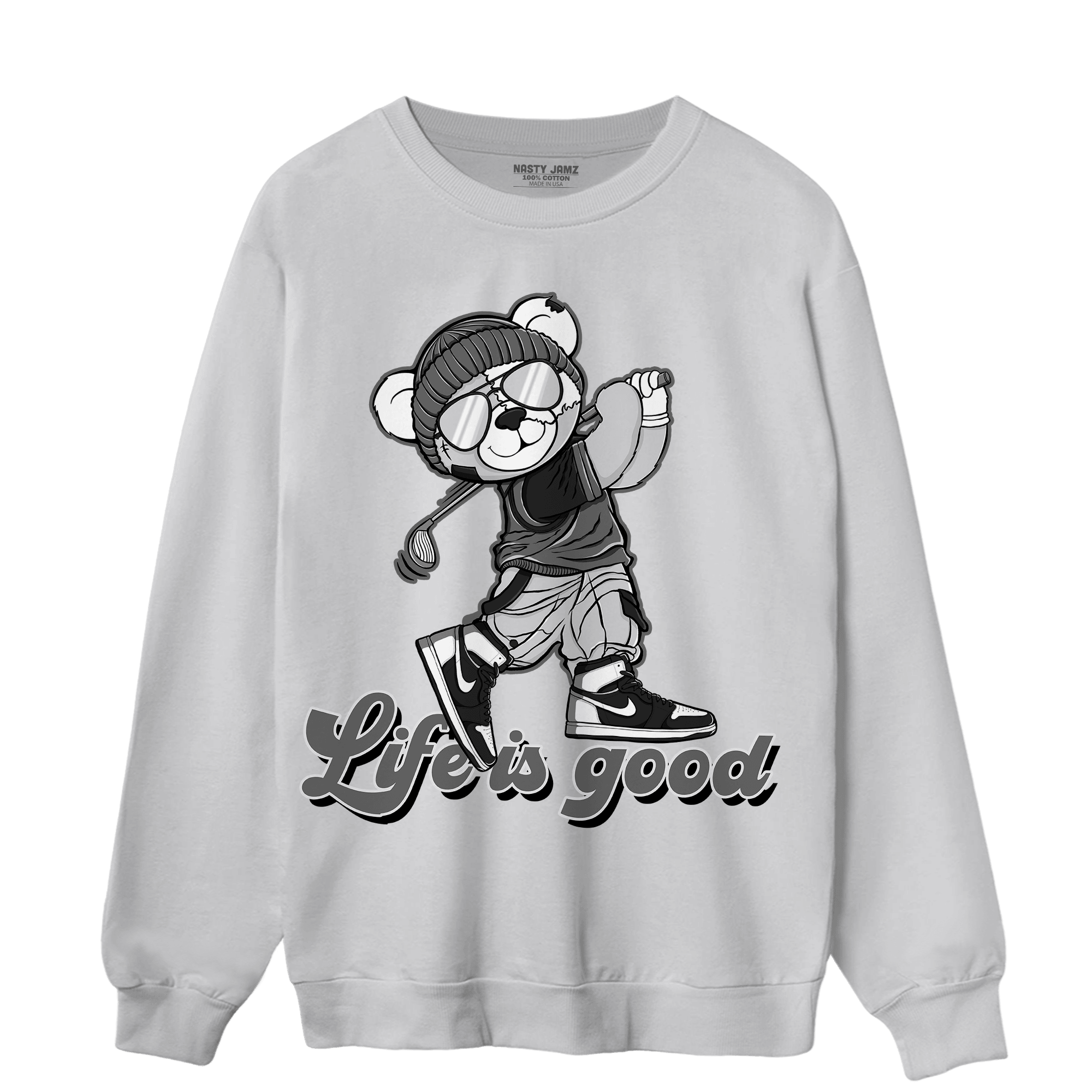 Retro High OG Black White 1s Sweatshirt Match BER Like Golf - NastyJamz