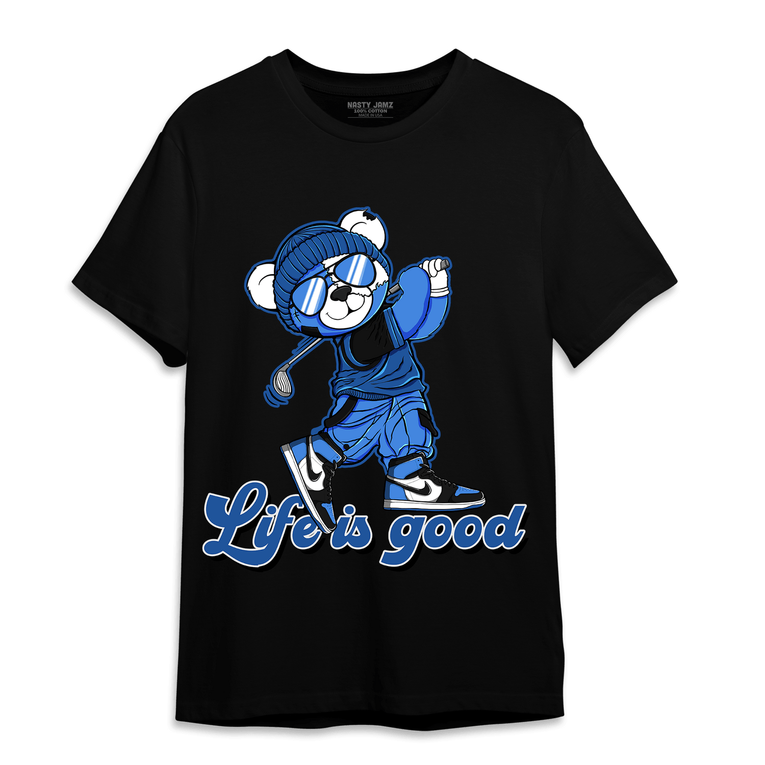 University Blue Toe 1s T Shirt Match BER Like Golf - NastyJamz