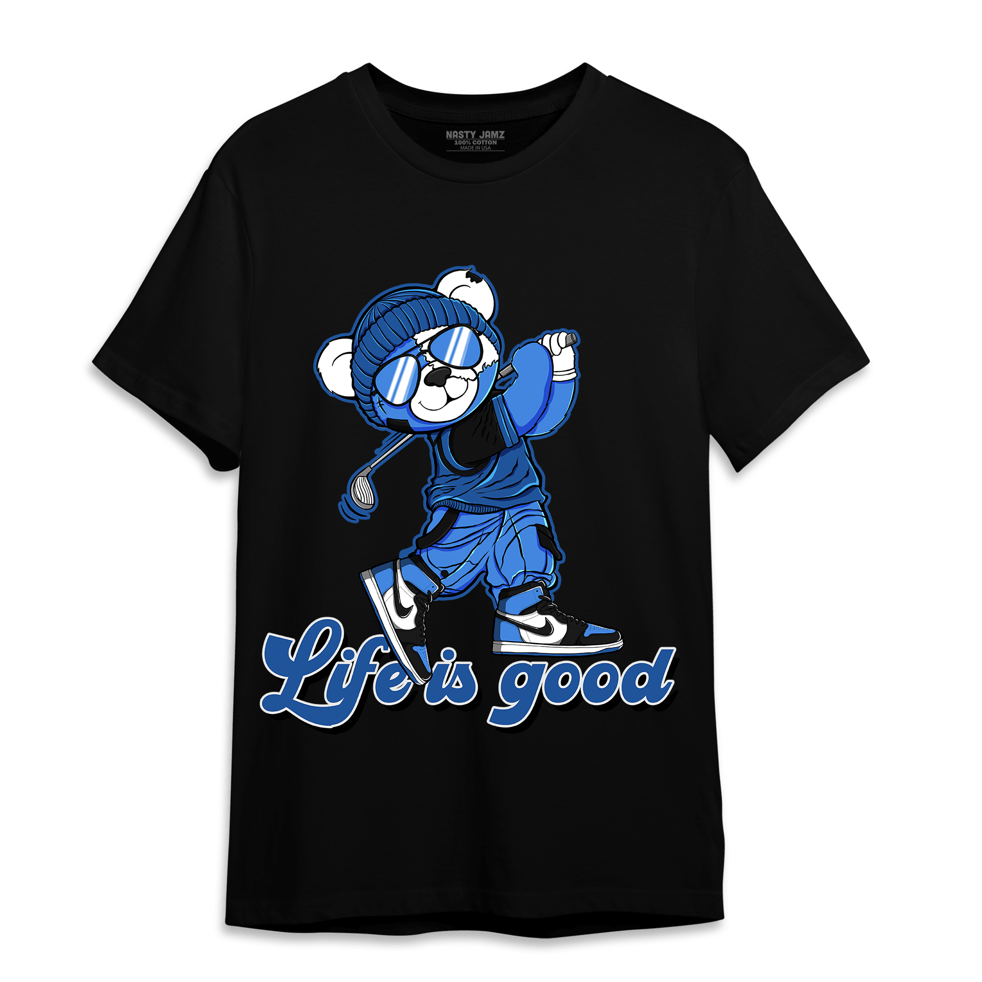 University Blue Toe 1s T Shirt Match BER Like Golf - NastyJamz