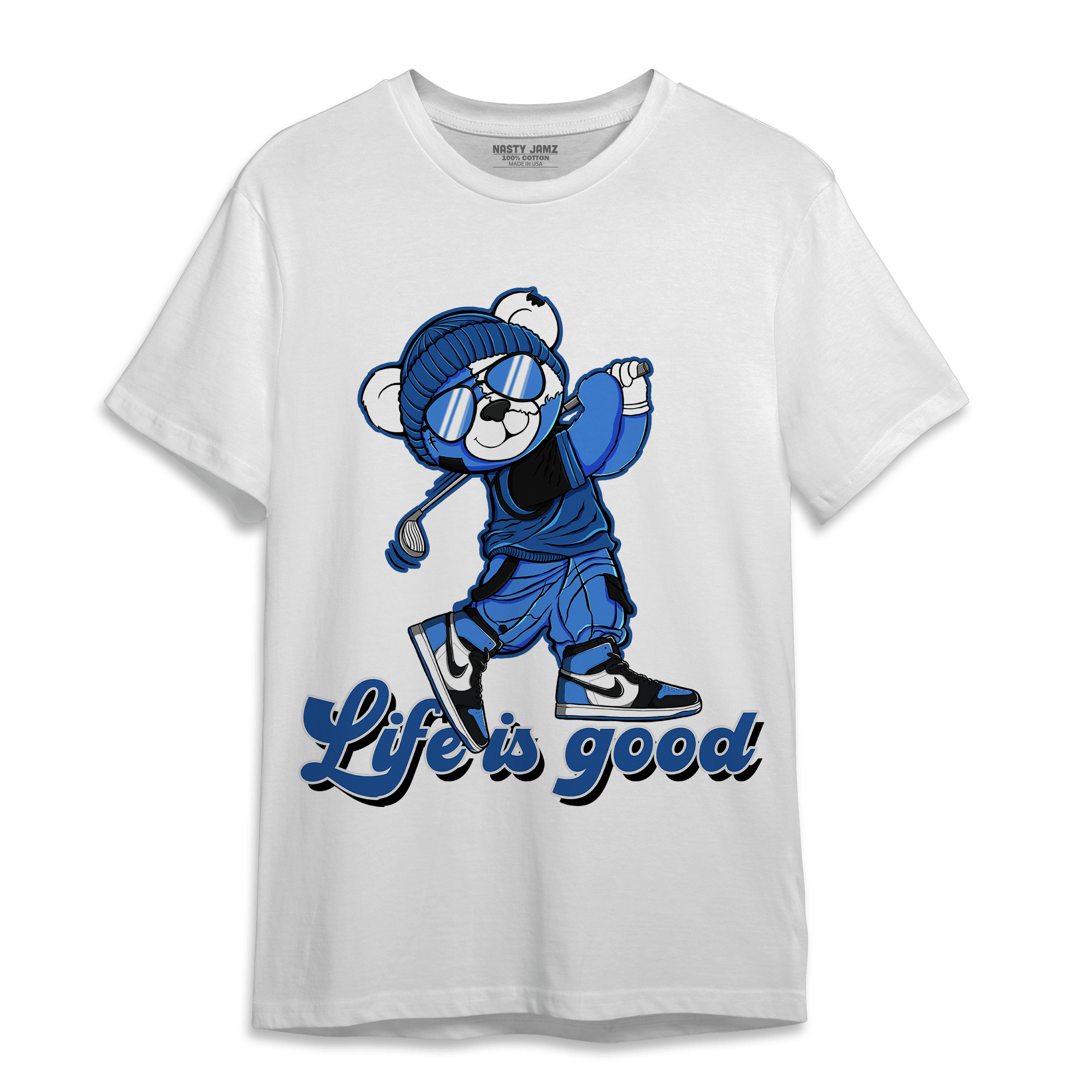 University Blue Toe 1s T Shirt Match BER Like Golf - NastyJamz