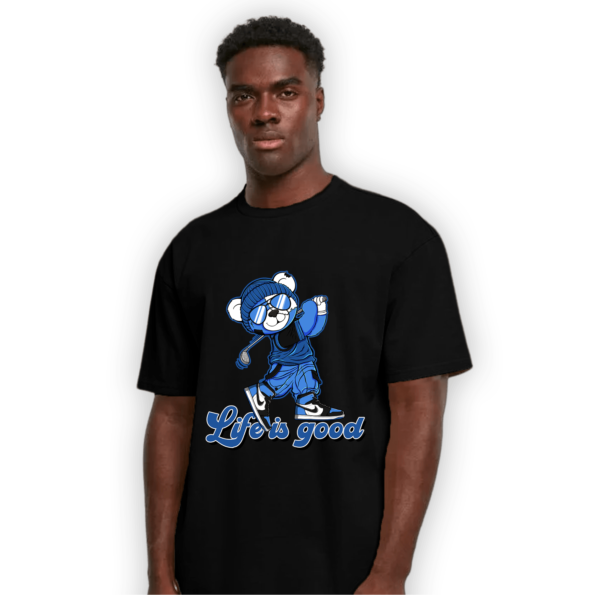 University Blue Toe 1s T Shirt Match BER Like Golf - NastyJamz