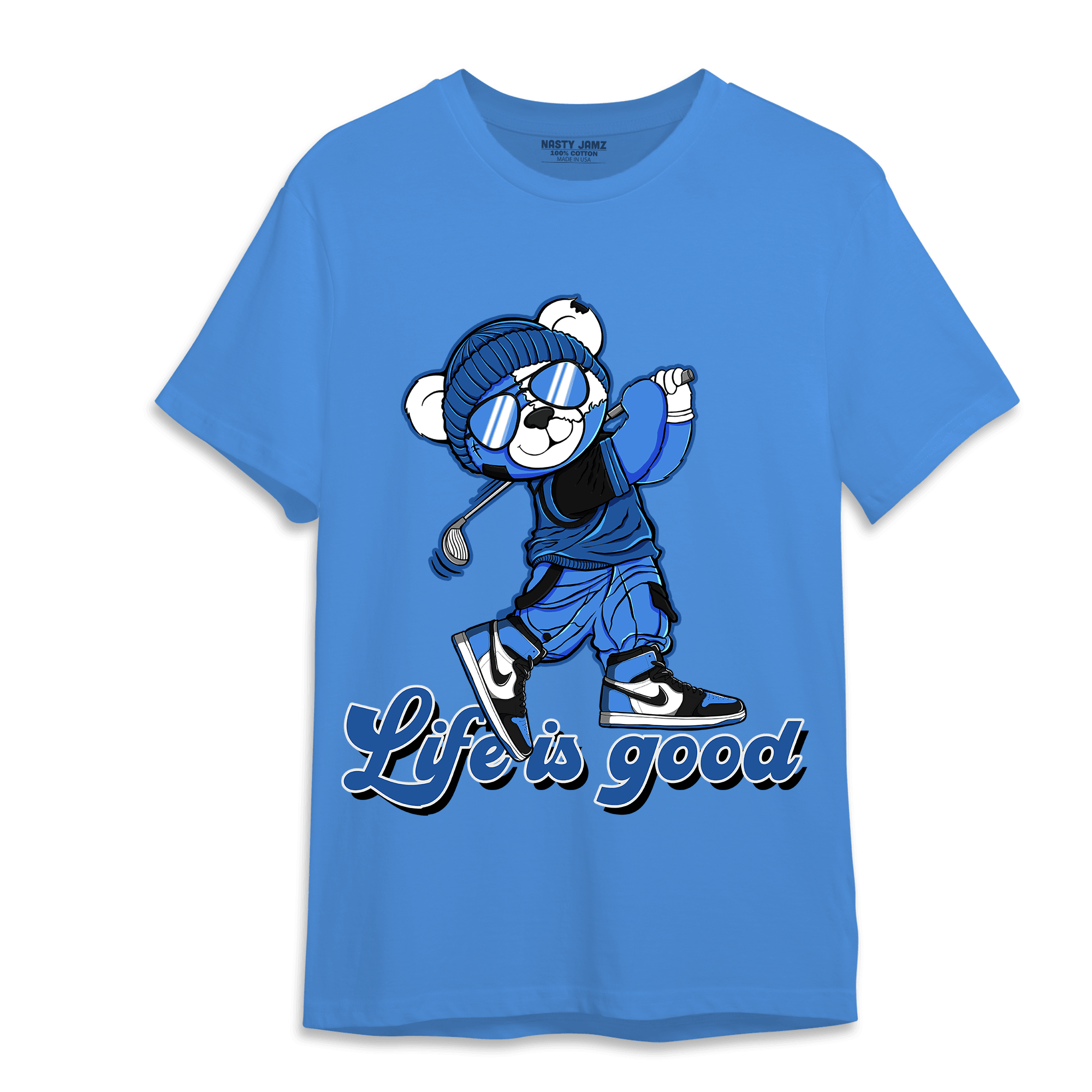 University Blue Toe 1s T Shirt Match BER Like Golf - NastyJamz