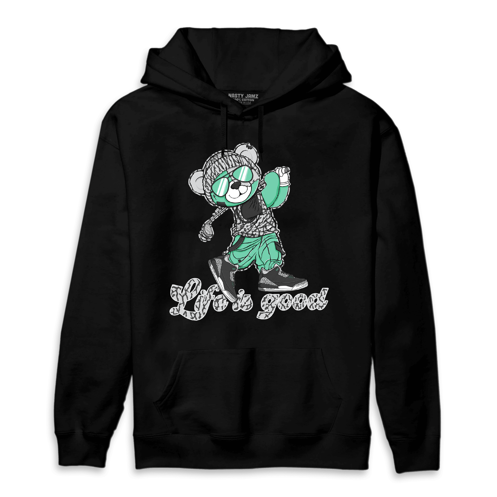 Green Glow 3s Hoodie Match BER Like Golf - NastyJamz