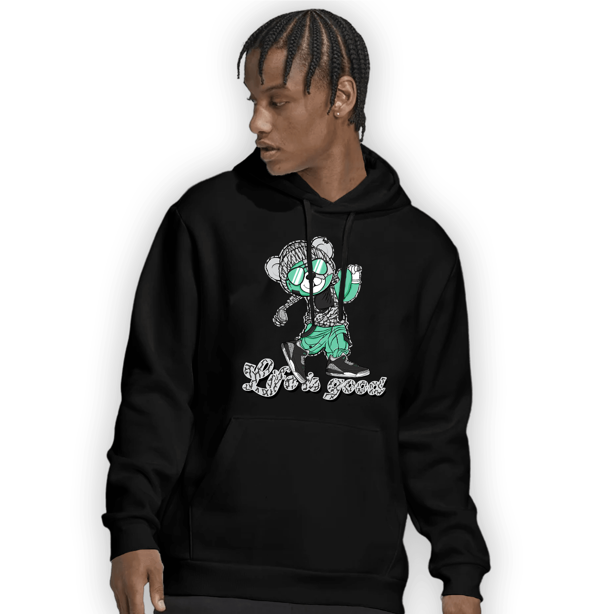 Green Glow 3s Hoodie Match BER Like Golf - NastyJamz