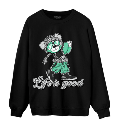 Green Glow 3s Sweatshirt Match BER Like Golf - NastyJamz