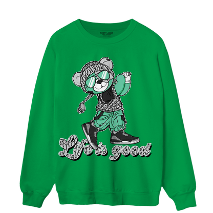 Green Glow 3s Sweatshirt Match BER Like Golf - NastyJamz