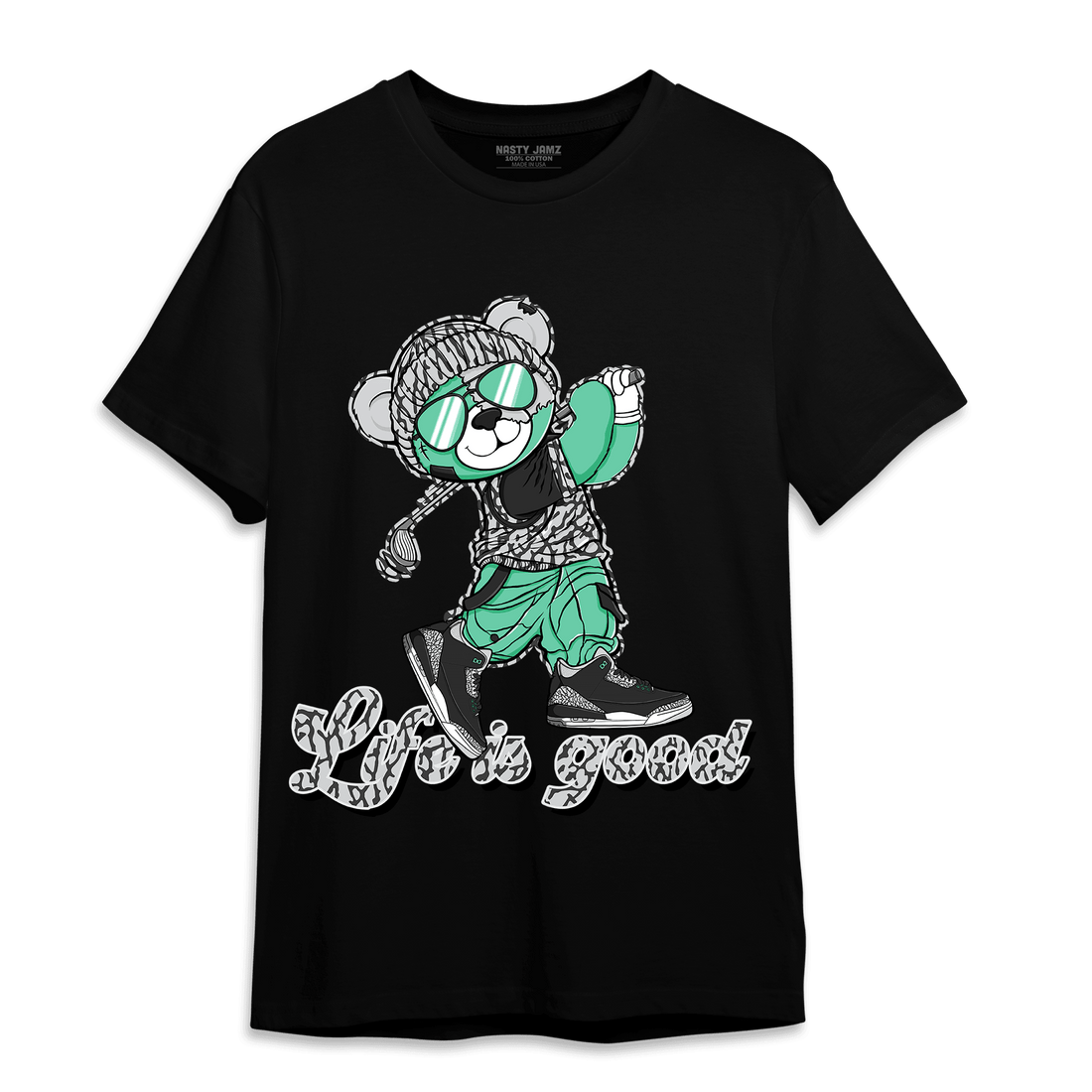 Green Glow 3s T Shirt Match BER Like Golf - NastyJamz
