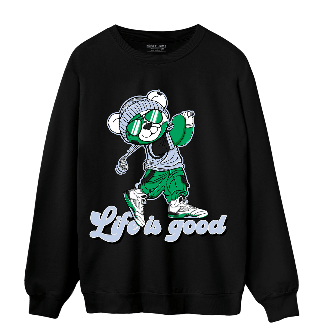 Lucky Green 5s Sweatshirt Match BER Like Golf - NastyJamz